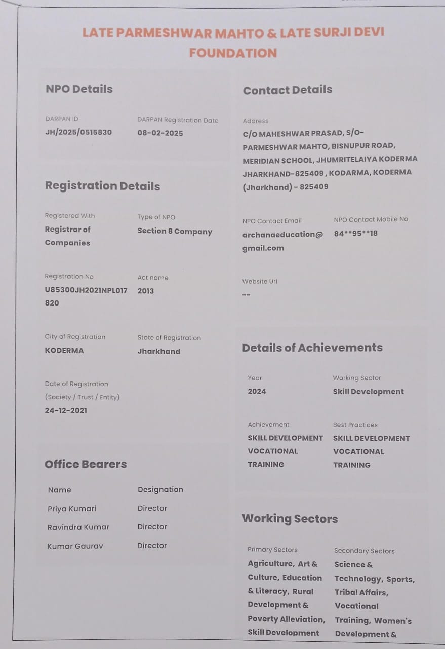 Registration Certificate